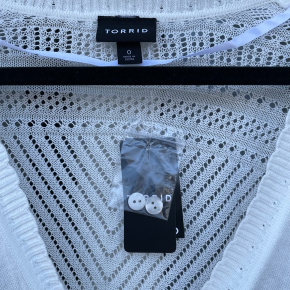 Torrid NWT Lightweight White Cardigan - Picture 4 of 6